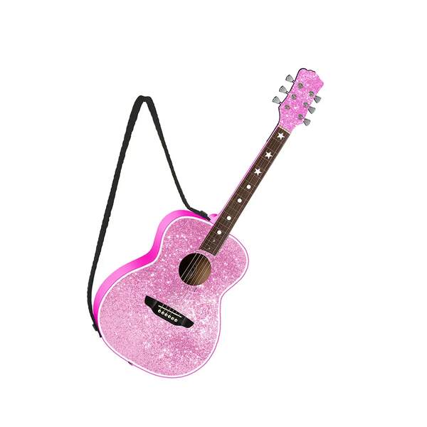 Item 101397 Pink Guitar With Glitter Ornament