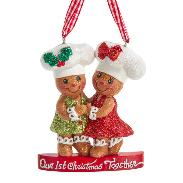 Item 101585 1st Christmas Dancing Gingerbread Ornament