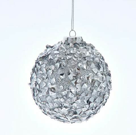 Item 103663 Silver Glitter Ball Ornament