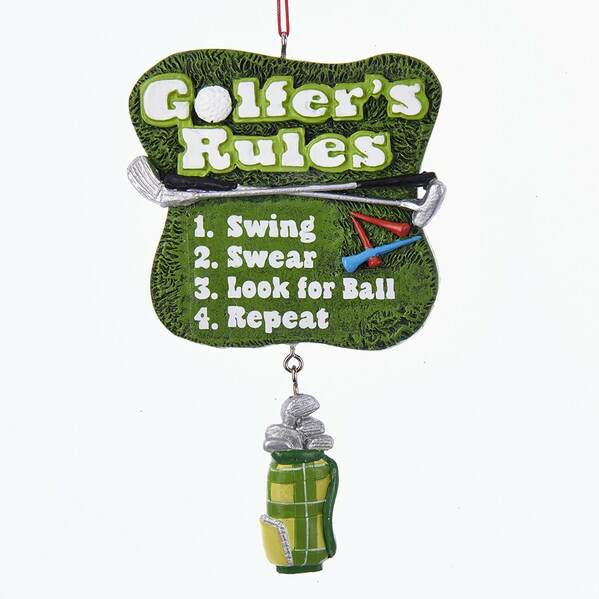 Item 103776 Golfer's Rules Ornament