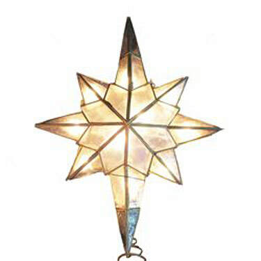 Item 104376 Clear Star Tree Topper With 10 Lights