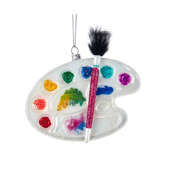 Item 107184 Water Color Palette And Paint Brush Ornament