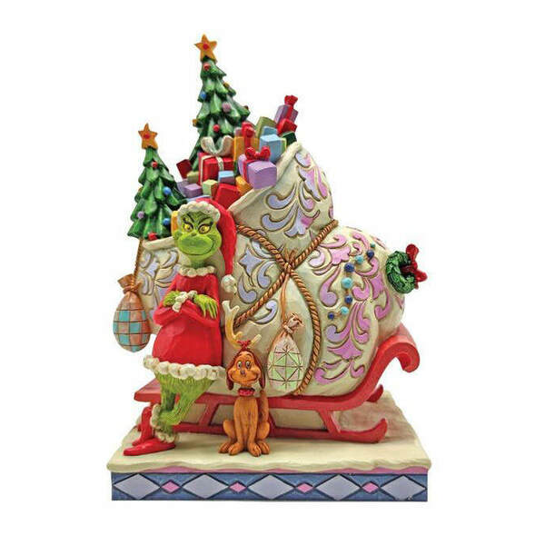 Item 156442 Grinch Standing In Front Of Sleigh Figure