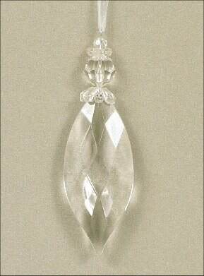 Item 170346 Clear Faceted Drop Ornament