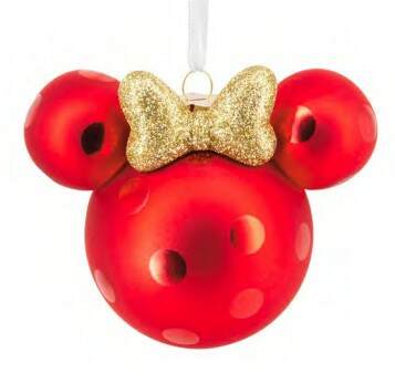 Item 333958 Minnie Mouse Ears Glass Ornament