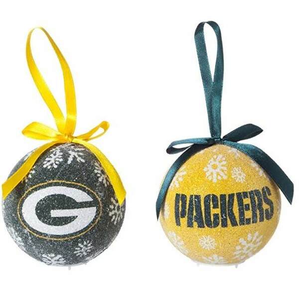 Item 420762 Green Bay Packers Light Up LED Ball Ornament