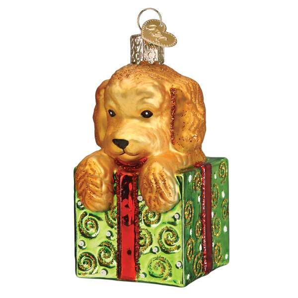 Item 425545 Doodle Puppy Surprise Ornament