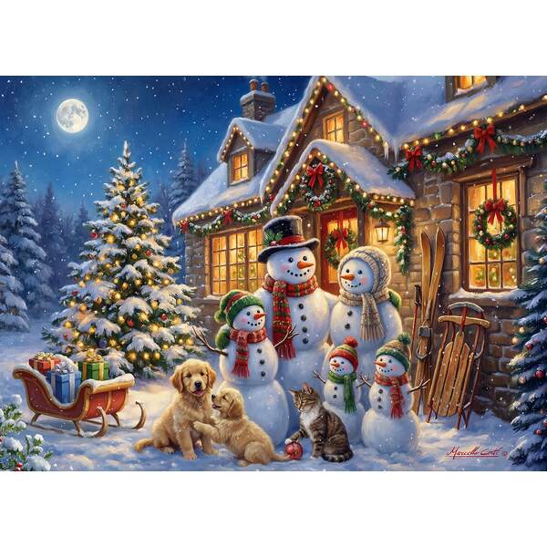 Item 473009 Snowman Family Jigsaw Puzzle