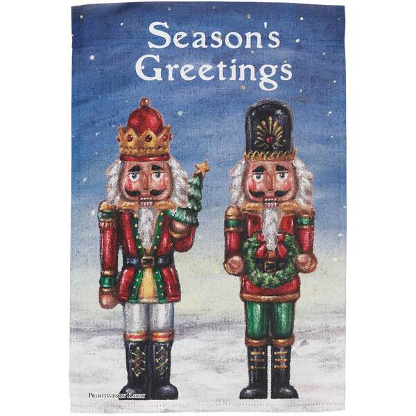 Item 642183 Seasons Greetings Nutcracker Garden Flag