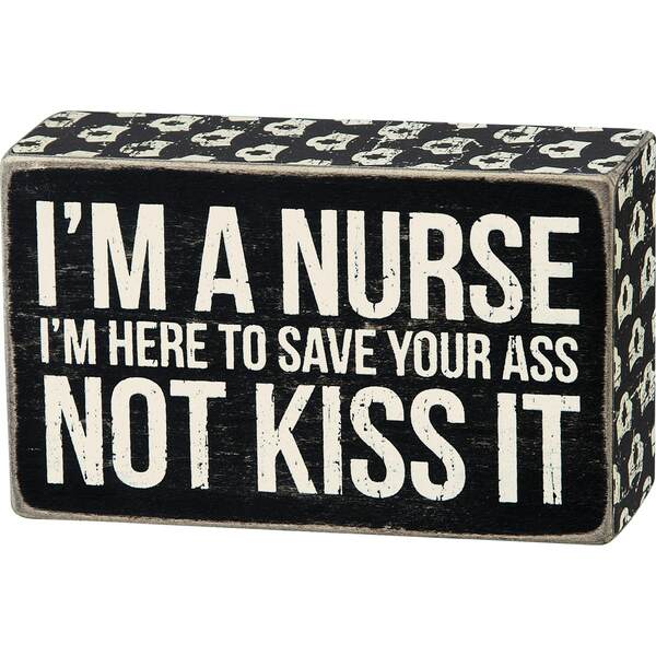Item 642238 I Am A Nurse Box Sign