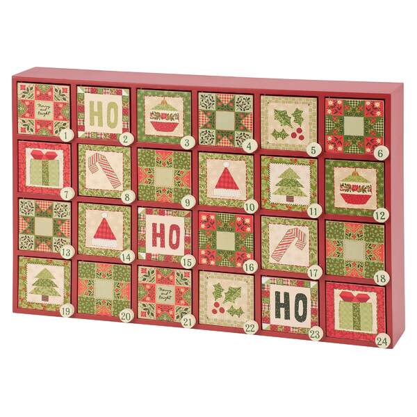Item 642263 Christmas Quilt Countdown Box