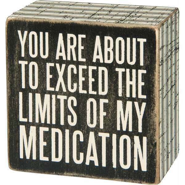 Item 642533 Exceed The Limits Box Sign