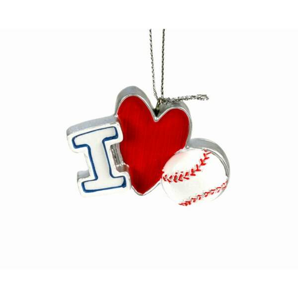 Item 835006 I Heart Baseball Ornament