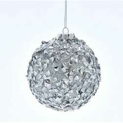 Item 103663 thumbnail Silver Glitter Ball Ornament