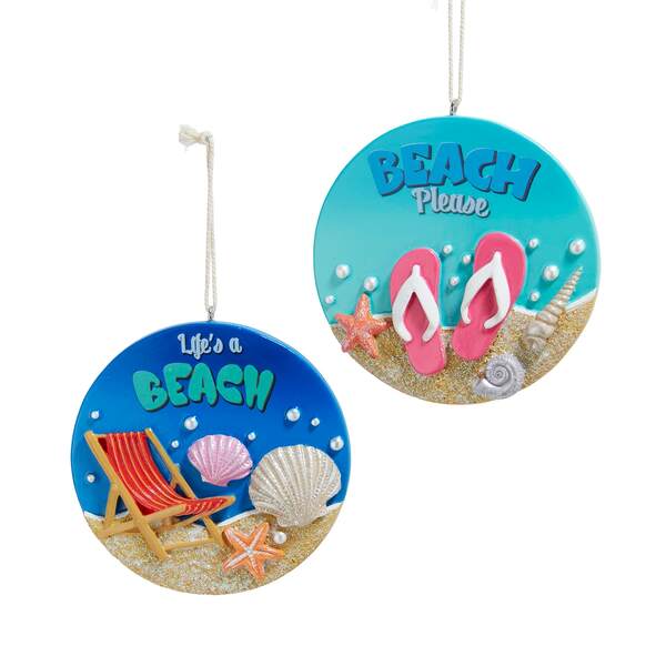 Item 100015 Beach Disc Ornament