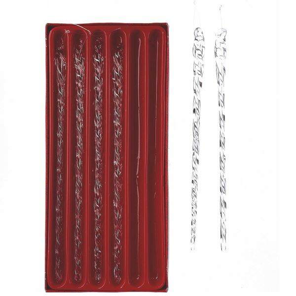 Item 100288 Set of 6 Twist Icicle Ornaments