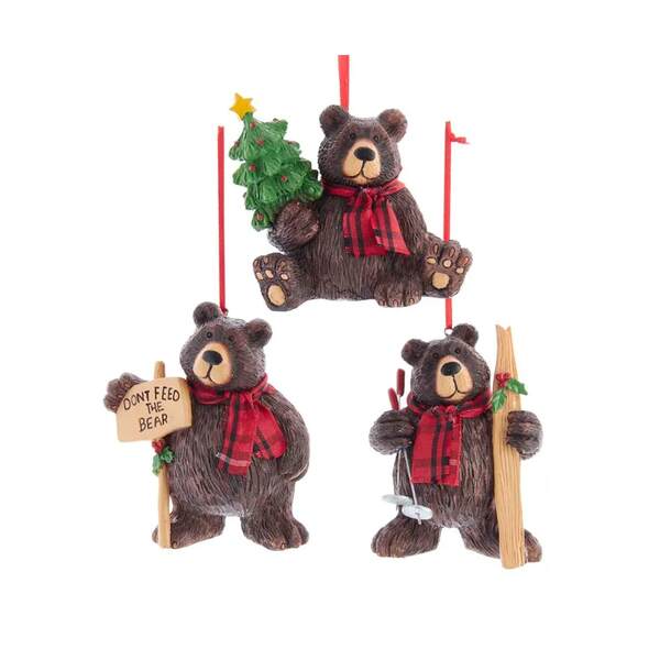 Item 100460 Lodge Brown Bear Ornament