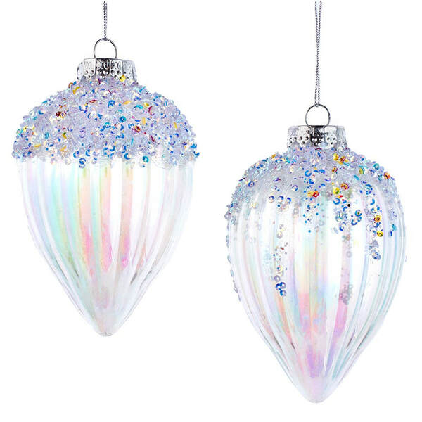 Item 100691 Glittered Finial Ornament