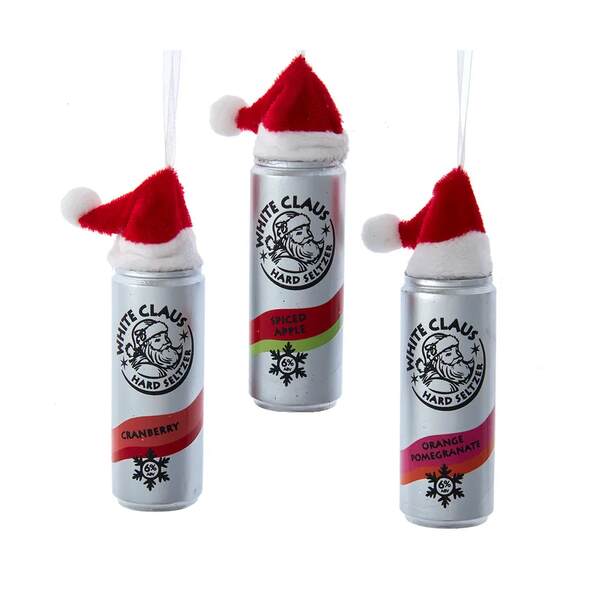 Item 101048 White Claus Seltzer Ornament