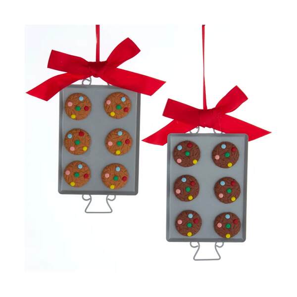 Item 101191 Metal Tray With Cookies Ornament