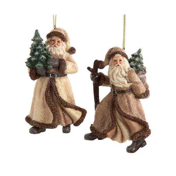 Item 101275 Rustic Nature Santa Ornament