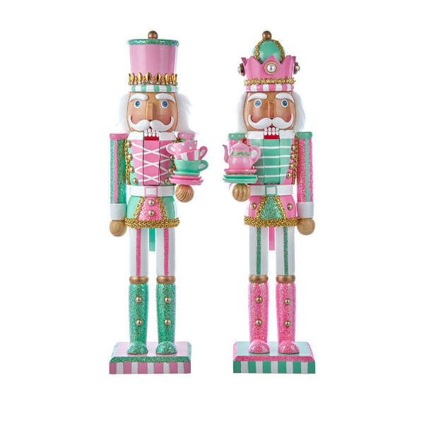 Item 101437 Pink Green High Tea Nutcracker