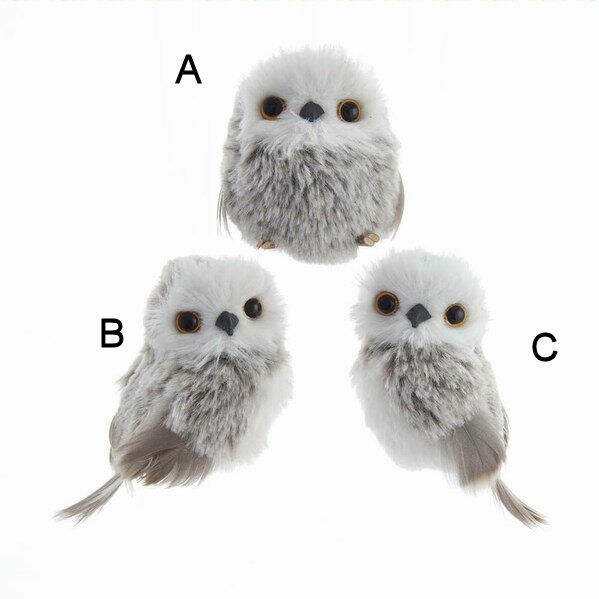 Item 102781 Gray and White Owl Ornament