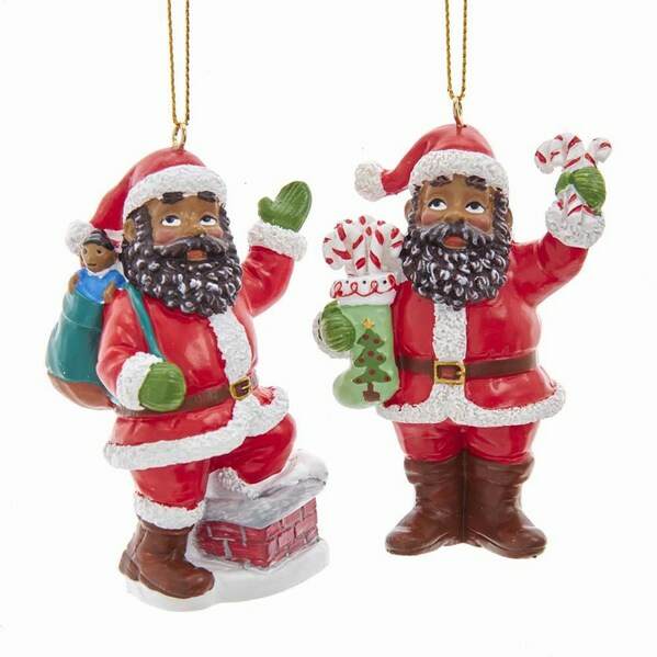 Item 103831 African-American Santa Ornament