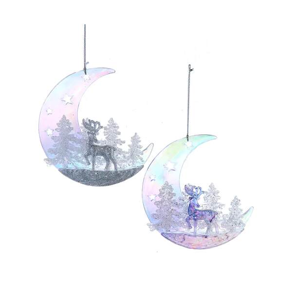 Item 103912 Moon With Deer Ornament