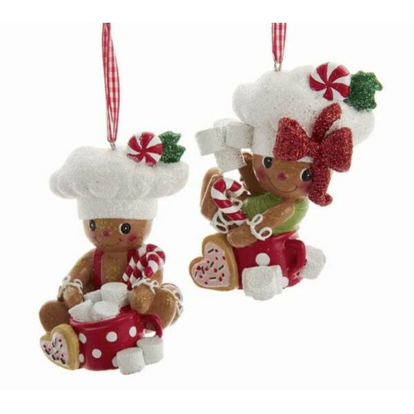 Item 104180 Gingerbread Boy/Girl Cocoa Ornament