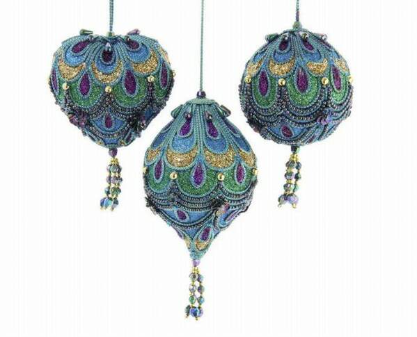 Item 104327 Peacock Color Hanging Ornament
