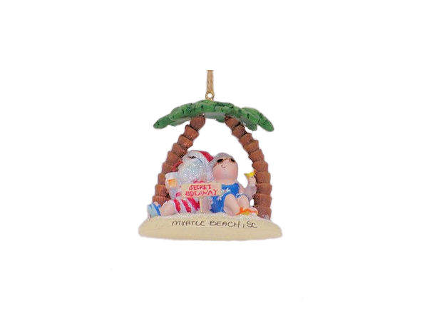 Item 108008 Santa/Mrs. Claus Hideaway Ornament - Myrtle Beach