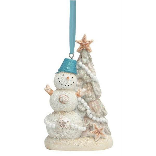 Item 108626 Beachy Snowman Ornament Myrtle Beach