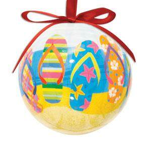 Item 108675 Flip Flop Parade Ball Ornament - Outer Banks