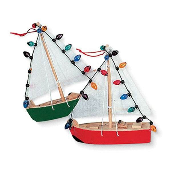 Item 108851 Sailboat With Lights Ornament