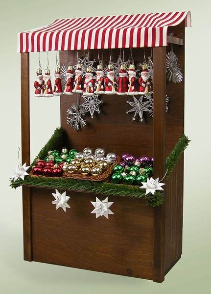 Item 113470 Glass Ornament Market Stall