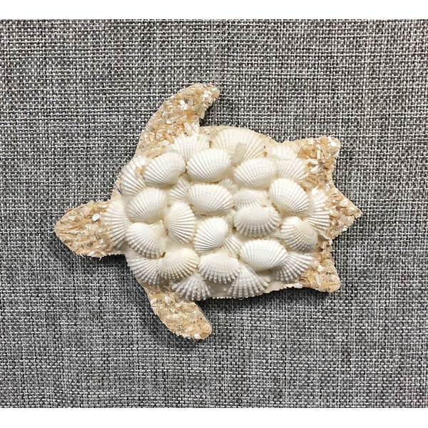 Item 115028 White Arc And Crushed Shell Turtle Ornament