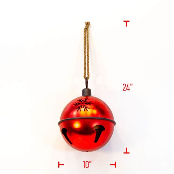 Item 127112 Large Red Metal Christmas Bell