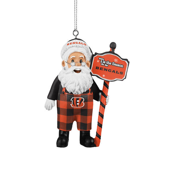 Item 143118 Cincinnati Bengals Santa Overalls Ornament