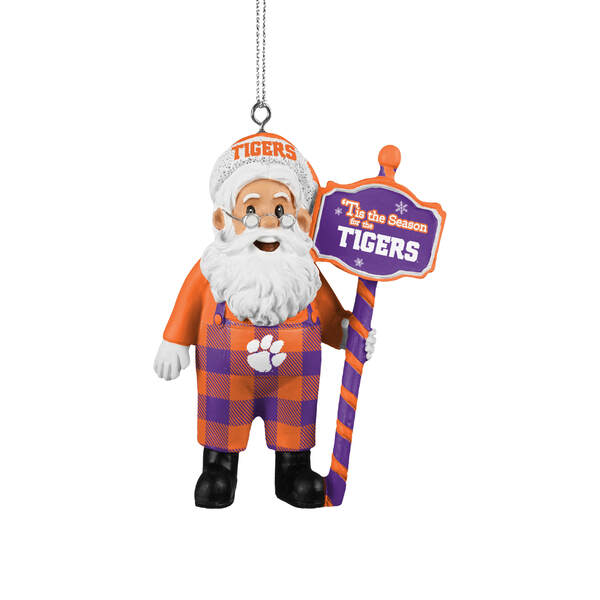 Item 143119 Clemson Santa Overalls Ornament