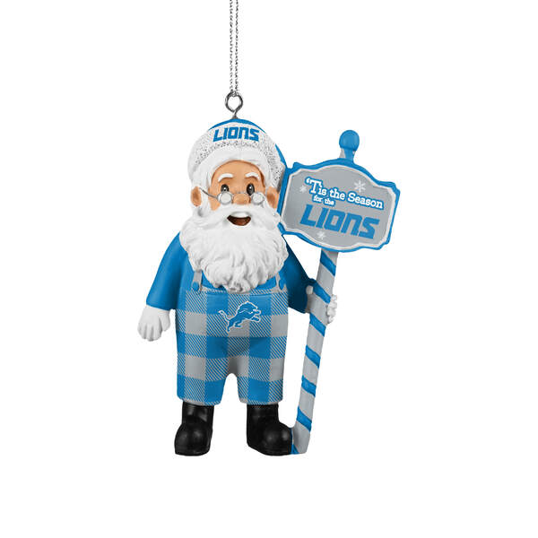 Item 143123 Detroit Lions Santa Overalls Ornament