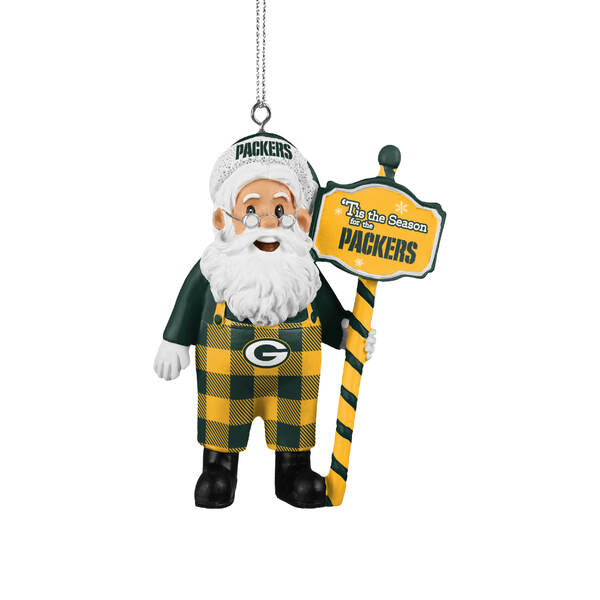 Item 143126 Green Bay Packers Santa Overalls Ornament