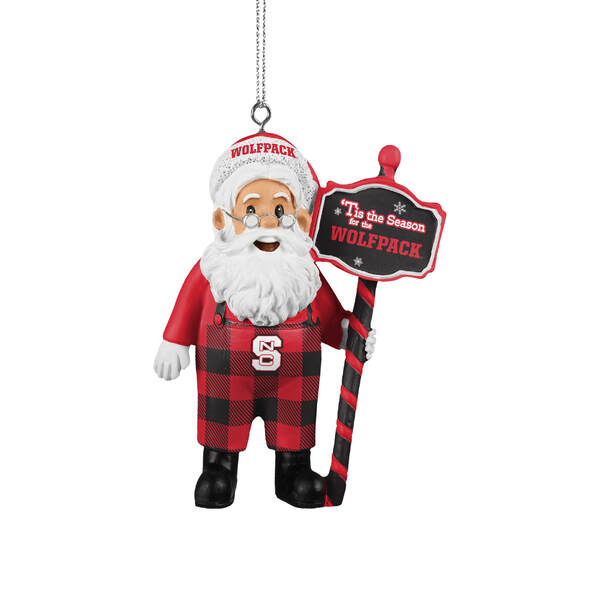 Item 143136 Nc State Santa Overalls Ornament