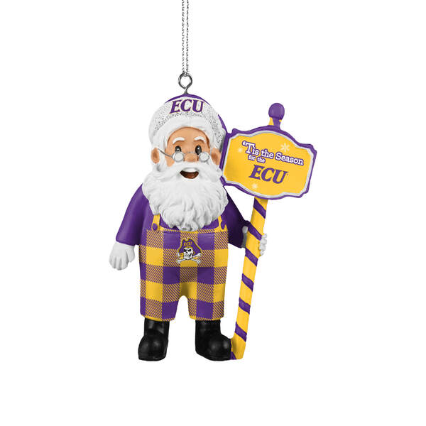 Item 143155 East Carolina Santa Overalls Ornament