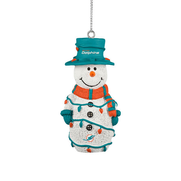 Item 143173 Miami Dolphins Snowman Ornament