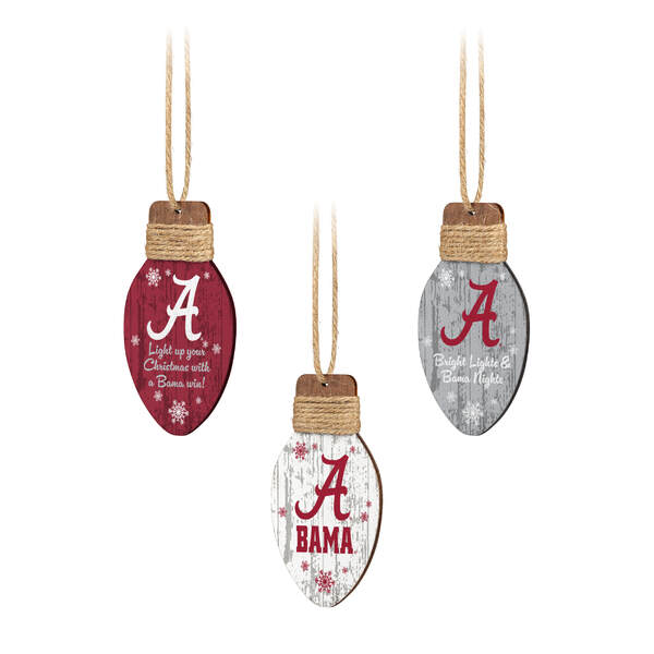 Item 143252 Alabama Holiday Light Ornament