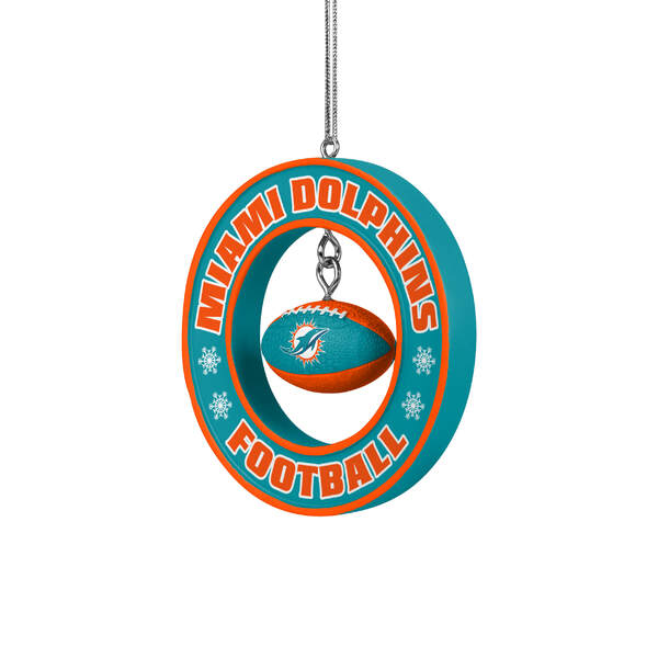 Item 143359 Miami Dolphins Floating Football Ornament