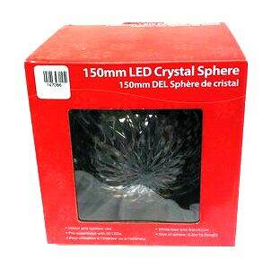 Item 147086 White/Clear Crystal Sphere Hanging Decoration With 20 Lights