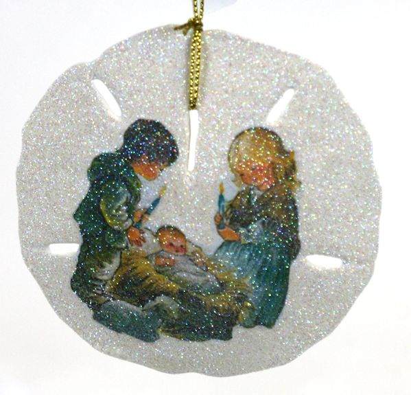 Item 185189 Children's Nativity Sand Dollar Ornament