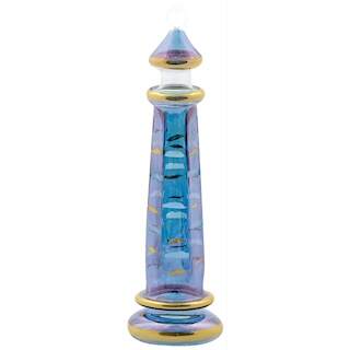 Item 186495 Blue Hexagon Lighthouse Ornament